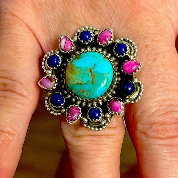 HaDa Jewelry - Turquoise and Sterling Silver Ring